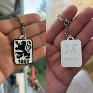 Personalisierter Schlüsselanhänger Löwe TSV 1860 München